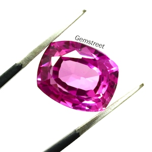 9 Ct Pink Sapphire Long Cushion Cut Gemstone, Certified Natural Loose Stone for Engagement Rings & Designer Jewelry