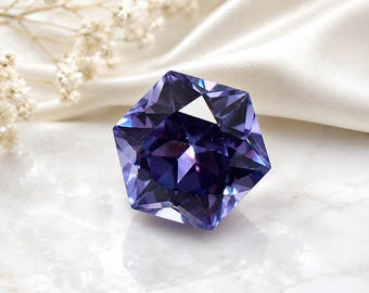 9 Ct Natürlicher Alexandrit Farbwechsel Edelstein Hexagon Cut Zertifizierter Loser Stein Seltener Farbverschiebungsedelstein Herkunft Brasilien