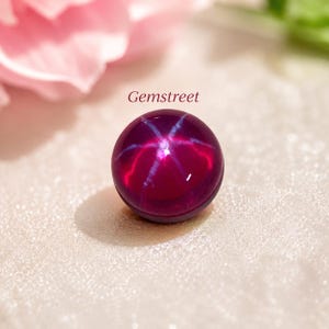Rubí rosa estrella de Birmania de 3 quilates, pieza de colección rara, brillo rosa intenso, talla redonda, gema suelta certificada.
