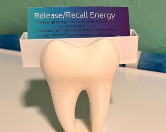 Tand-visitekaartjeshouder voor tandartsen of hygiënisten.