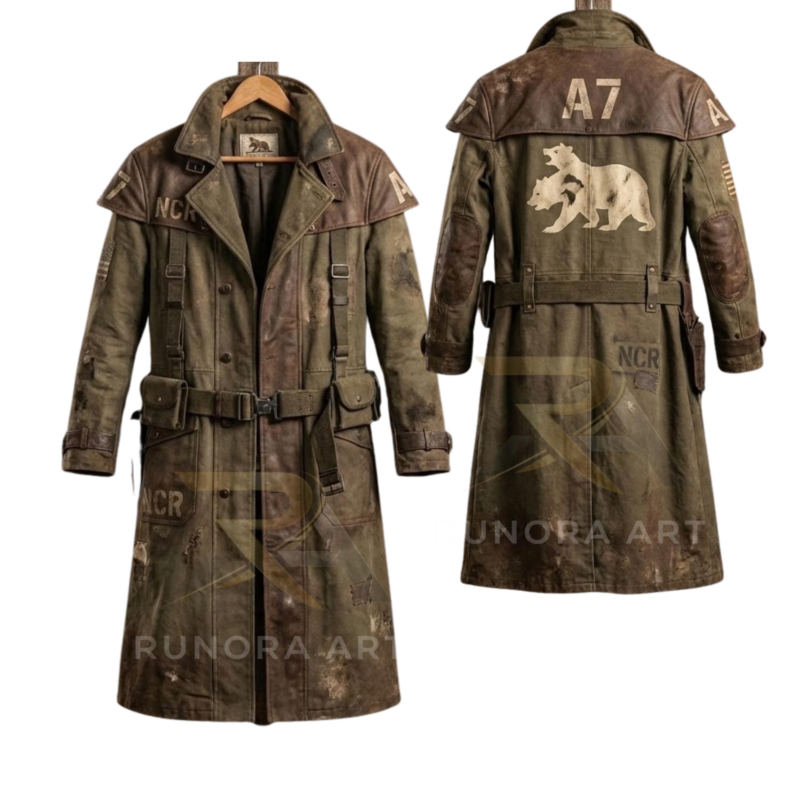 Post-apocalyptic Wasteland Ranger Duster Coat | A-7 Cosplay Jacket ...