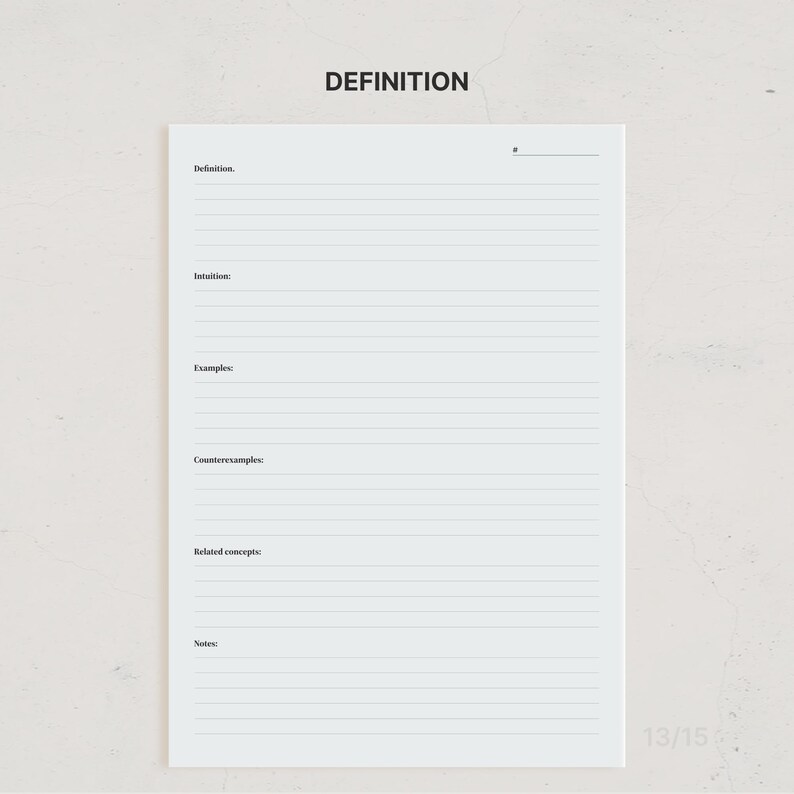 Mathe-Lernmaterialien-Paket, STEM-Notizbuch-Deckblatt-Vorlage, Formelblatt für Beweisdefinitionen (Digitaler Download) Bild 11