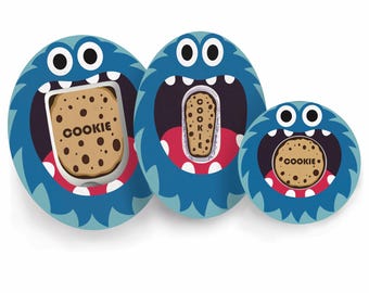 Parche de Monstruo de las Galletas para Freestyle Libre, Dexcom G6, G7, Omnipod y Medtronic - Adhesivo impermeable para diabetes con CGM
