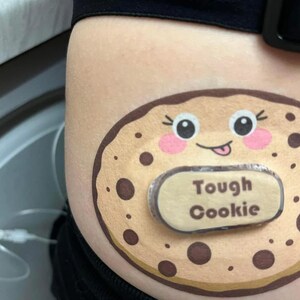 Parche Tough Cookie, Freestyle Libre, Dexcom G6, G7, Omnipod, Medtronic - Adhesivo impermeable para diabetes con monitorización continua de la glucosa (CGM) imagen 2