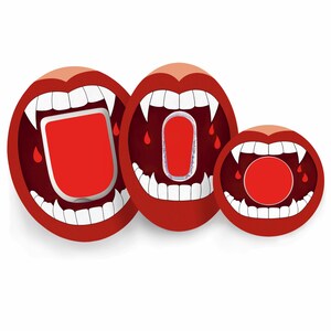 Vampire CGM Sensor Patch | Freestyle Libre, Dexcom G7, Omnipod | T1D Diabetes Sticker