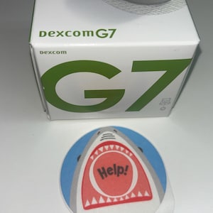 Shark Patch for Freestyle Libre,  Dexcom G6, G7, Omnipod, Medtronic - CGM, Waterproof Diabetes Sticker