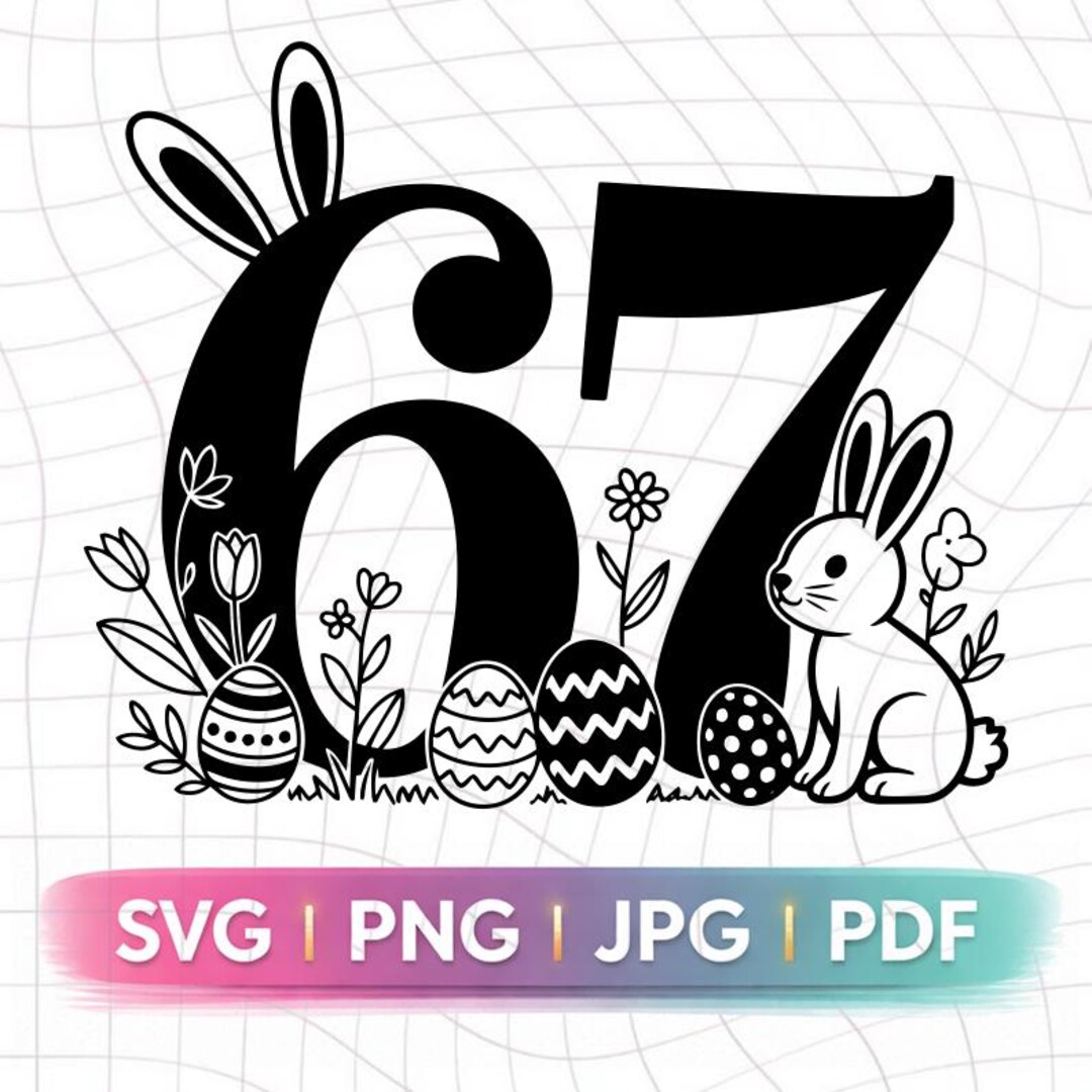 67 Easter Bunny Eggs SVG PNG EPS, 67 Easter Design for Kids & Girls ...