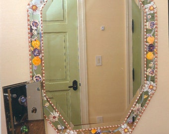 Venetian Mirror Faux designed with Floral Sea Shells