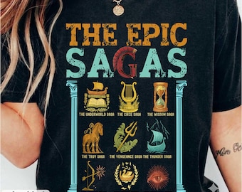 Vintage The Epic Saga Ithaca Odysseus Shirt, Epic Musical Wisdom Thunder Tee, Retro Greek Mythology Shirt, Comfort Colors Dark Academic Gift