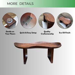 Sculptural Walnut Coffee Table, Japandi Organic Wood Living Room Furniture image 11
