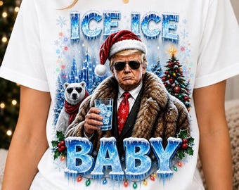 Funny Ice Ice Baby Christmas Shirt: Festive Winter Graphic Tee