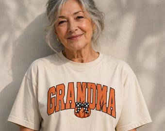Grandma Pumpkin Shirt, Fall Halloween Thanksgiving Graphic Tee