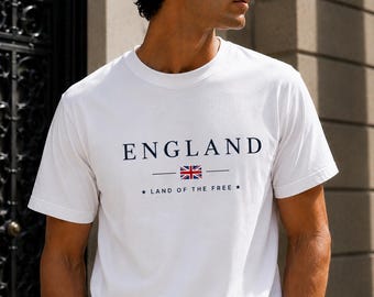 England Flag T-Shirt, British Pride, UK Travel Souvenir, Patriotic Tee