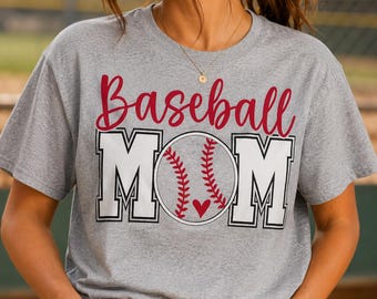 Baseball Mom Shirt, Game Day Sports Mama Tee, Baseball Season Apparel