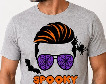 Spooky Dad Halloween Shirt, Funny Ghost Pumpkin Graphic Tee