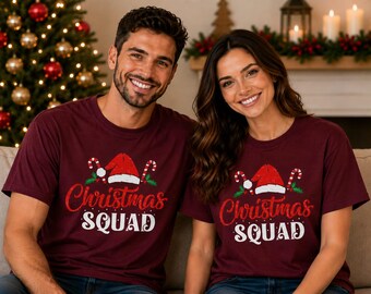 Christmas Squad Shirt, Matching Family Holiday Tee, Festive Group Apparel