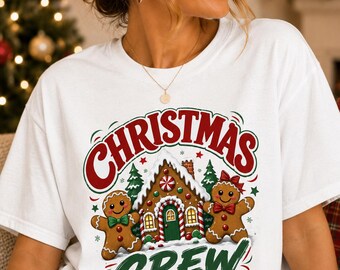 Christmas Crew Shirt: Gingerbread House, Candy Cane, Festive Holiday Tee