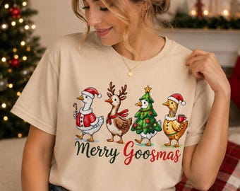 Merry Goosmas Goose Shirt: Festive Holiday Friends Tee