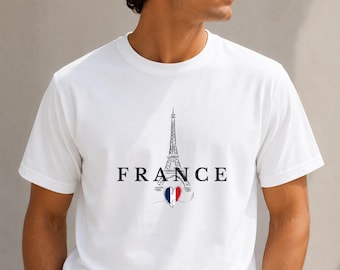 Eiffel Tower France T-Shirt, French Travel Vacation Tee