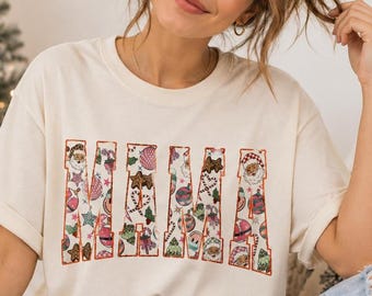 Personalized Christmas Family Shirts: Mama, Dad, Mini Holiday Outfit (PNG Option)
