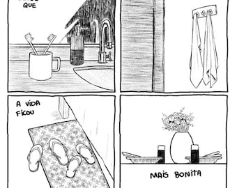 Desde que você chegou, print, muurkunst, decor, afdrukbaar