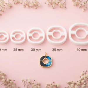 Emporte-pièce Rounded Square Donut – Carré arrondi ajouré – 5 tailles au choix (20 à 40 mm)