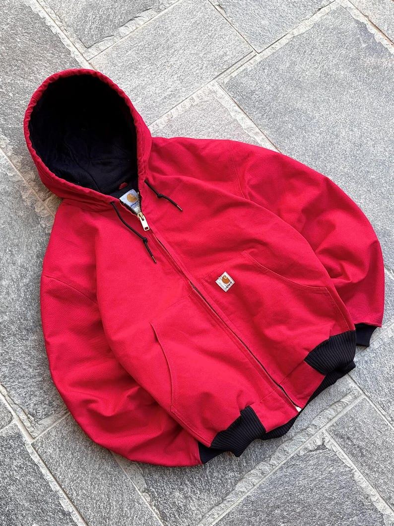 Carhartt Active Jacket Red - Etsy