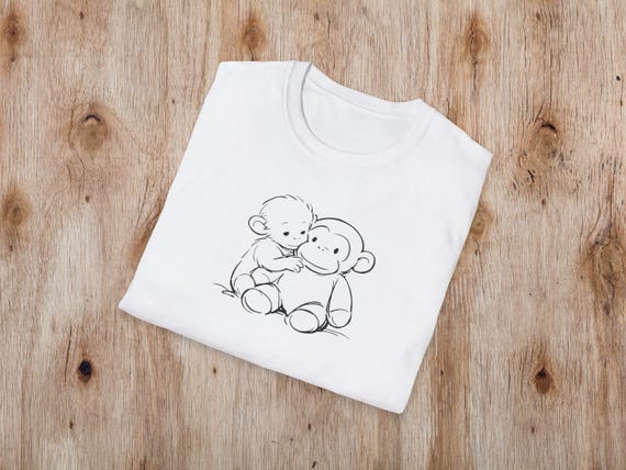 Baby Punch Monkey Tee, Viral Monkey Shirt, Funny Animal Graphic T-Shirt, Trending Monkey Design, Monkey Lover Gift, Unisex Softstyle T-Shirt