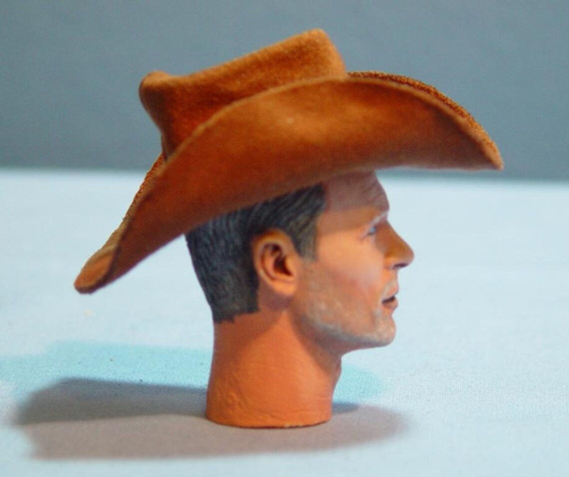 Stetson Cowboy Hat in 1/6 Scale in various colors by Old Days Etsy