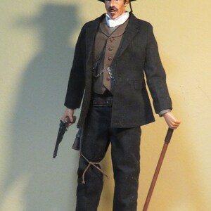 Custom Cowboy Doc Holiday from the Movie Wyatt Earp 1/6 Scale Made to Order image 2