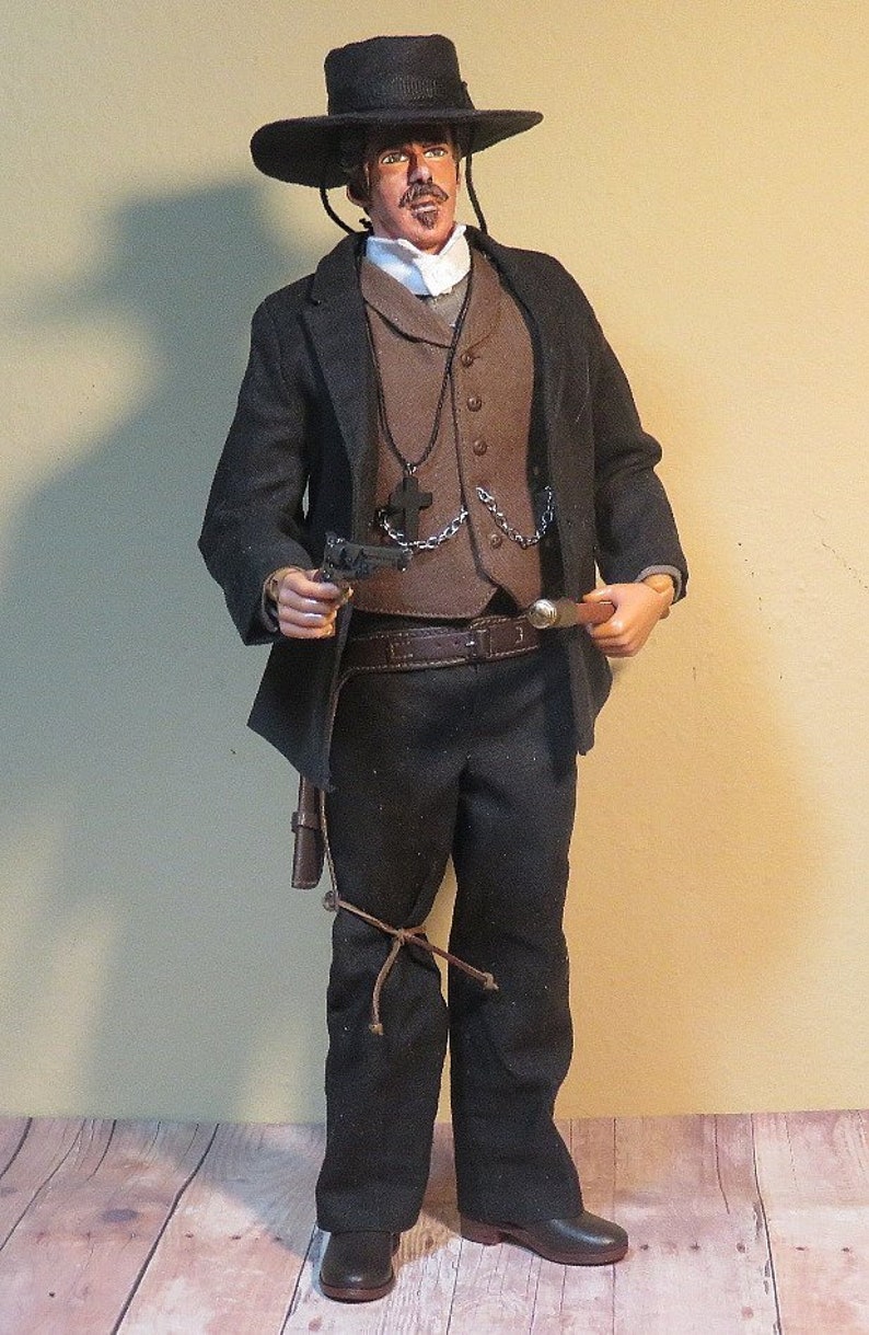 Custom Cowboy Doc Holiday from the Movie Wyatt Earp 1/6 Scale Made to Order image 1