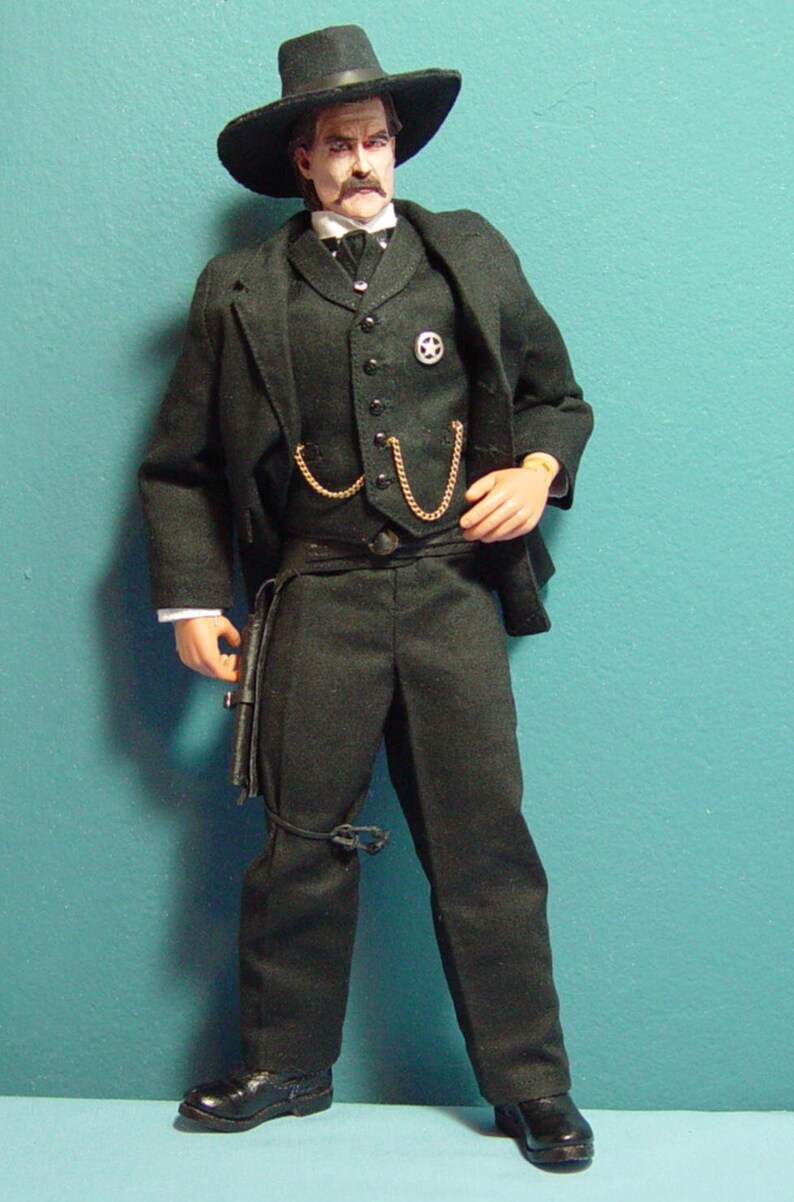 Custom Cowboy Wyatt Earp from the Movie Tombstone 1/6 Scale Made to Order image 1
