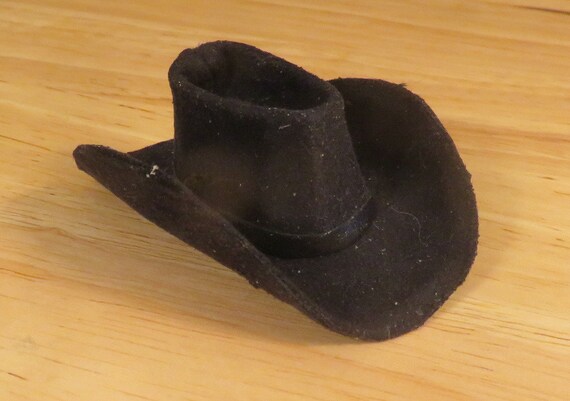 1//6th Scale Black Cowboy Western Hat