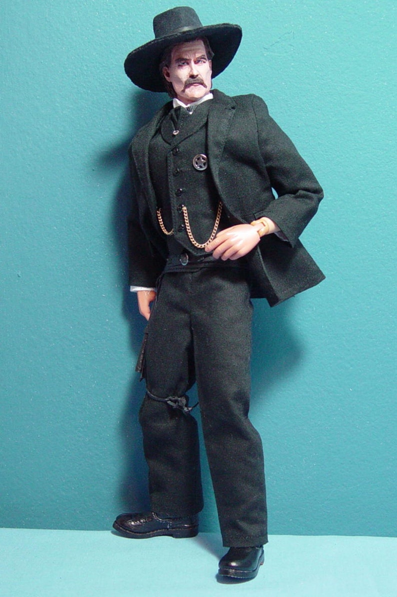 Custom Cowboy Wyatt Earp from the Movie Tombstone 1/6 Scale Made to Order image 3
