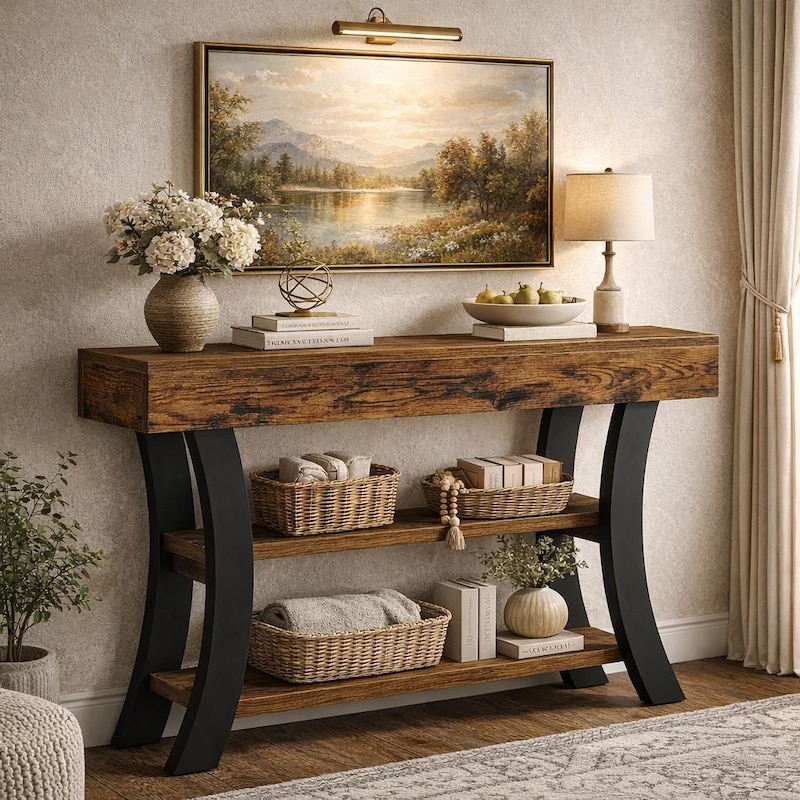 Rustic Console Table - Etsy