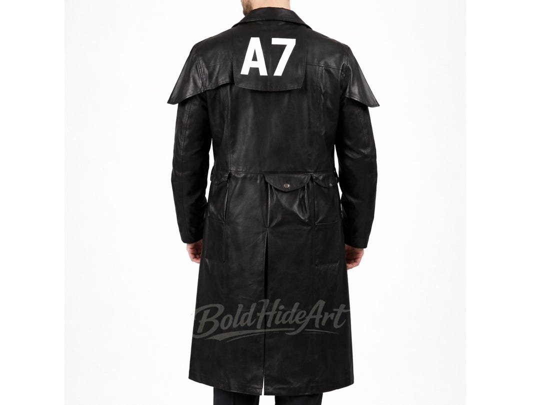 Fallout New Vegas NCR Ranger A7 Black Leather Duster Coat | Veteran ...