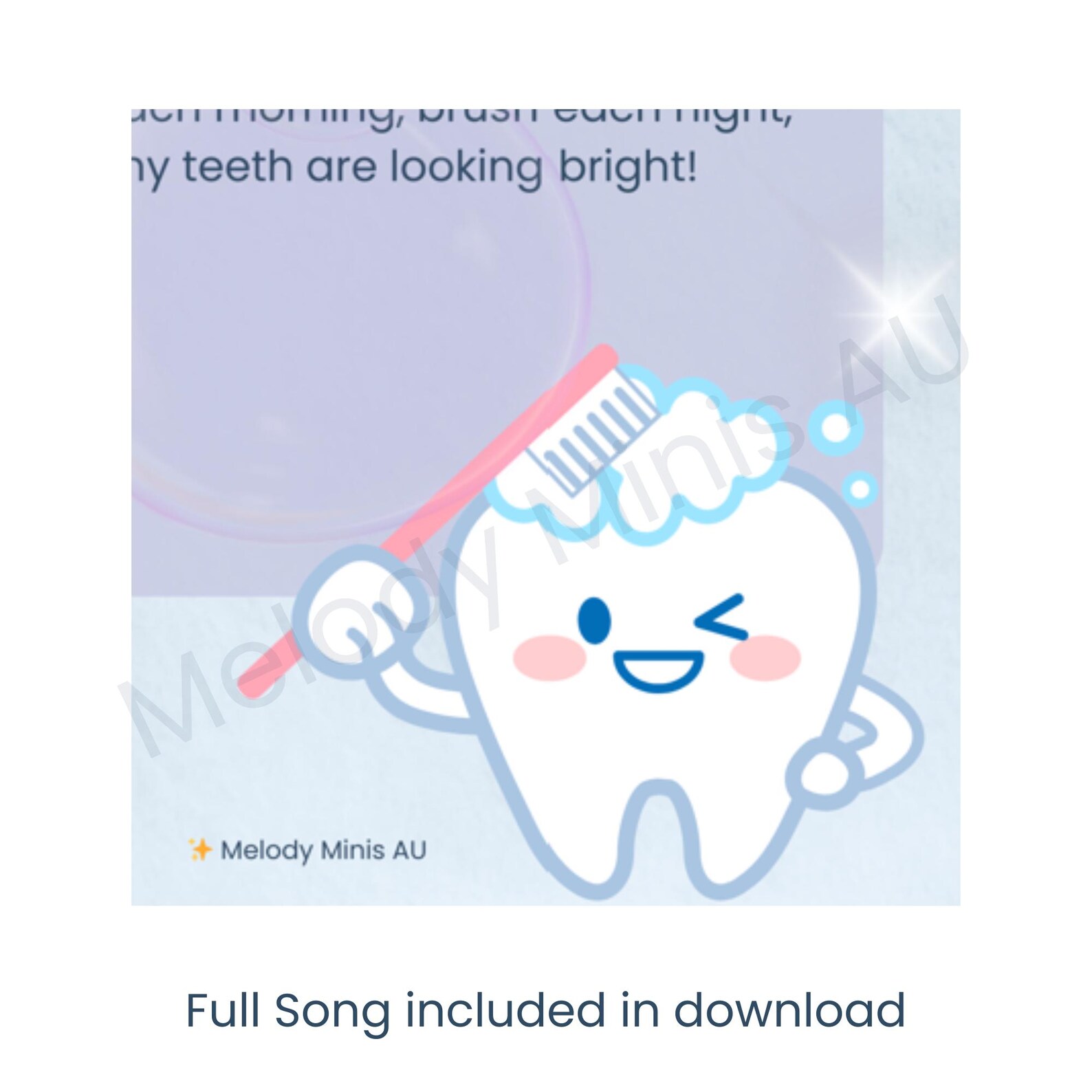 Brush Your Teeth Song for Kids | Sing-along Bathroom Poster | Tooth ...