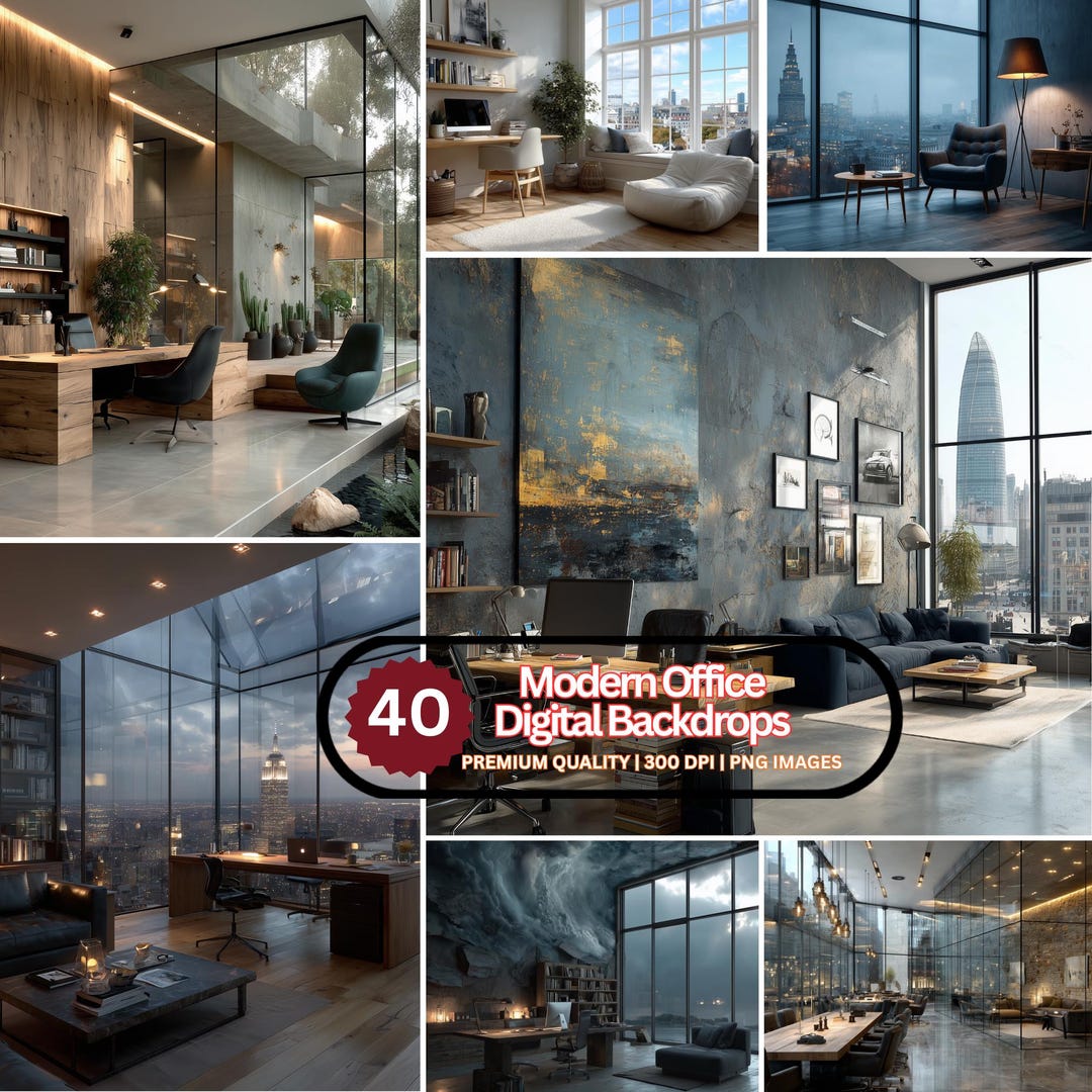 Soft Focus Modern Office Digital Backdrops, Blurred Professional ...