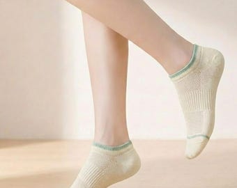Soft Cotton Ankle Socks in 7 Colors - Comfy Everyday Footwear, Perfect for Spring and Summer, Lightweight, Stretchable, Breathable