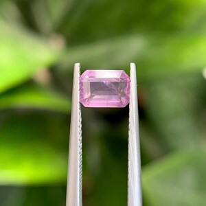 Natural Mahenge Spinel Gemstone: Pinkish Purple Emerald Cut, 1.33ct Tanzania Origin, direct mining