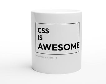 Taza "CSS es genial" - Regalo para desarrolladores frontend y diseñadores web (humor)