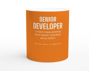 シニア開発者向け Stack Overflow マグカップ - 面白いプログラマーへのギフト