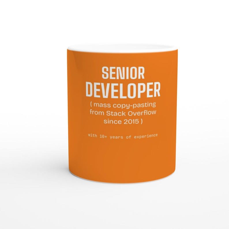 Mok voor senior ontwikkelaars op Stack Overflow - Grappig cadeau voor programmeurs afbeelding 1