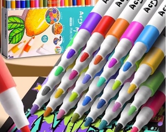 12-80 Colores Set Acrylic Paint Art Marker