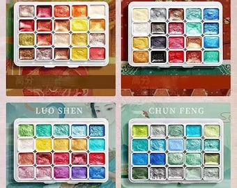 20 Colors Metal Watercolor Painting Set