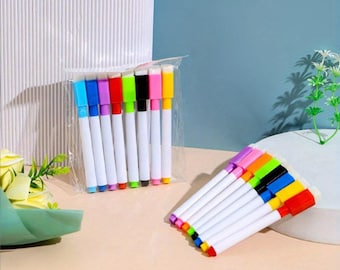 With free Magnetic Eraser ,8-Color Dry Erase Whiteboard Markers