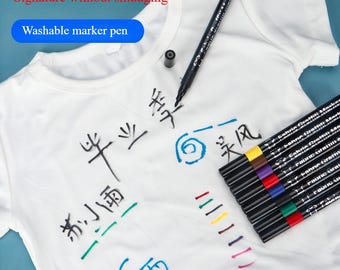 Color Fabric Marker Pens Waterproof Colored Markers Pen For Artist Rock Painting Glass Ceramic Fabric DIY Card Pen