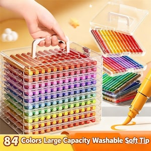 84 rotuladores acrílicos con pincel, set de pintura de tinta líquida para manualidades, suministros para manualidades DIY.