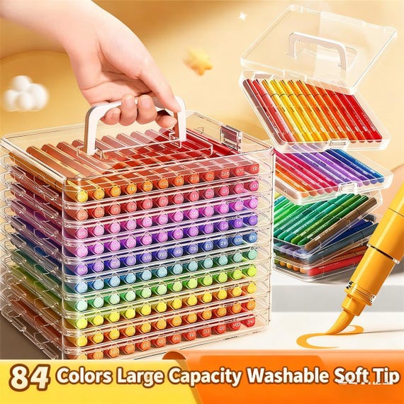buy 1  get 1 box free(small) Colors Acrylic Brush Markers Art Paint Set with Box. High QUALITY