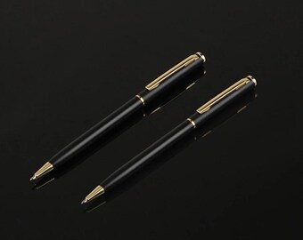 10pcs Custom Golden Text Ballpoint Pen Personalized Gift
